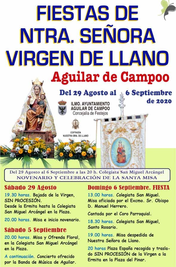 Fiestas de Nuestra Señora la Virgen del Llano 2020 Aguilar de Campoo